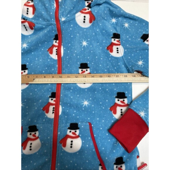 Tipsy Elves Small Adult Fleece Jumpsuit Hood Zip Holiday Snowman Christmas NWT - Picture 5 of 10